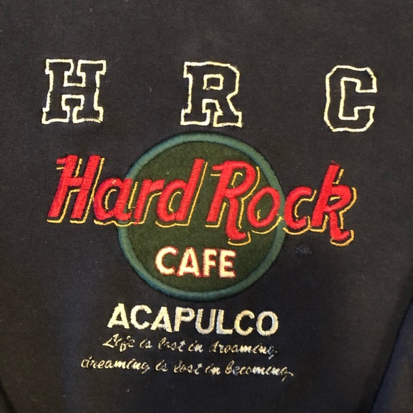 Vintage Embroidered Hard Rock Café ACAPULCO Sweatshirt Crewneck - Picture 2 of 4